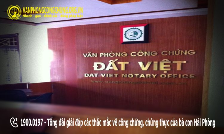 Văn phòng công chứng Đất Việt