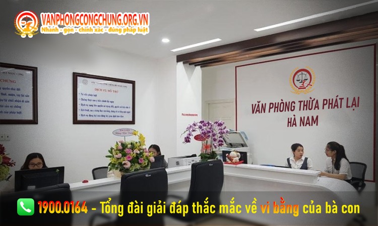 Địa chỉ Văn phòng thừa phát lại Hà Nam