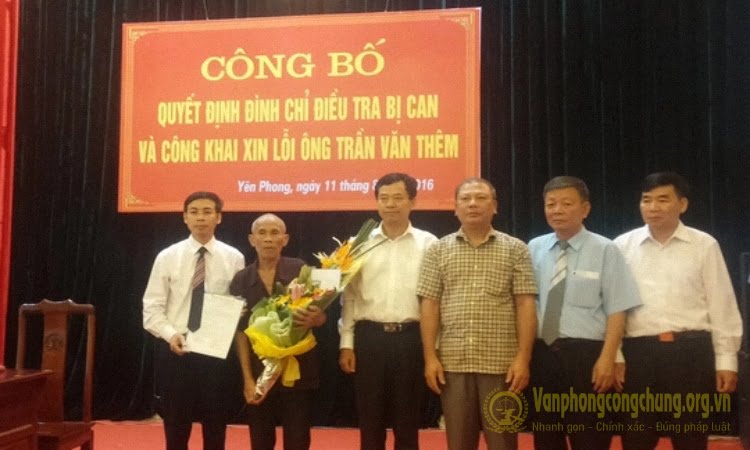 Liên ngành các cơ quan tư pháp trung ương công khai xin lỗi tử tù 43 năm Trần Văn Thêm
