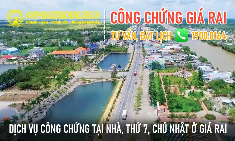 Số điện thoại Văn phòng công chứng Giá Rai - Bạc Liêu