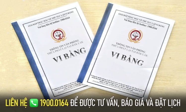 Thừa phát lại lập vi bằng Đắk Lắk