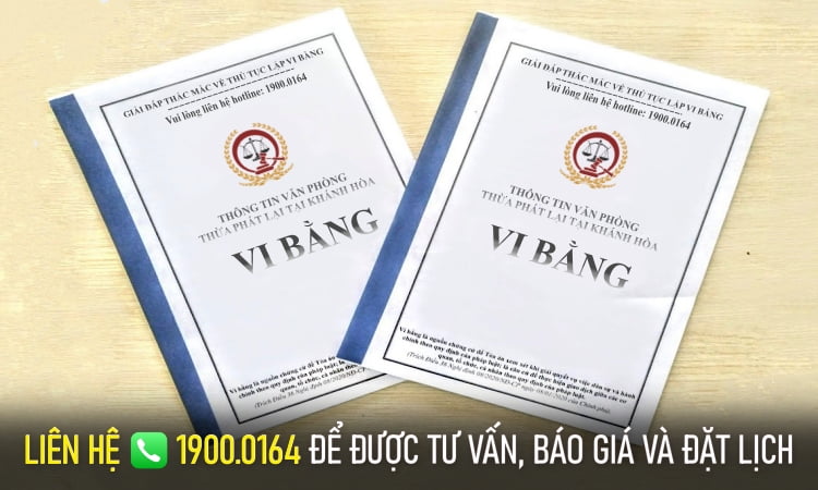 Lập vi bằng ở Văn phòng thừa phát lại Khánh Hòa