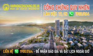 Văn phòng công chứng làm việc thứ 7, chủ nhật ở Quy Nhơn - Bình Định