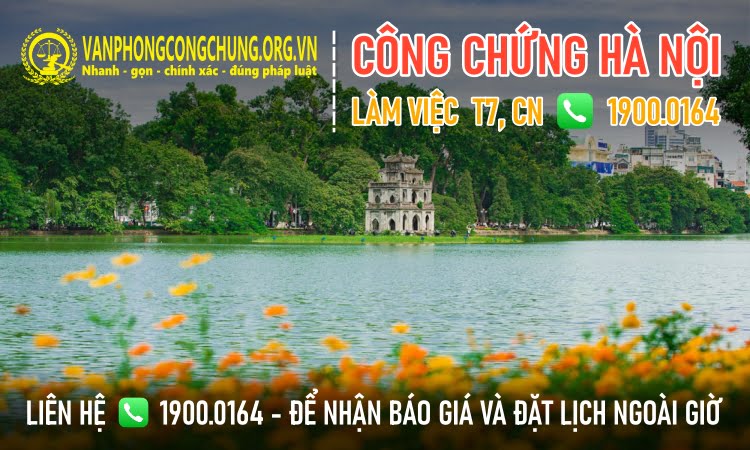 Văn phòng công chứng làm việc chiều thứ bảy Hà Nội