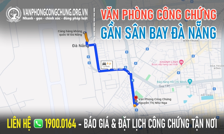 Văn phòng công chứng gần Sân bay Đà Nẵng